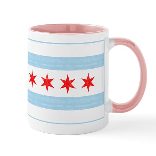 White/Pink Inside - Chicago Flag