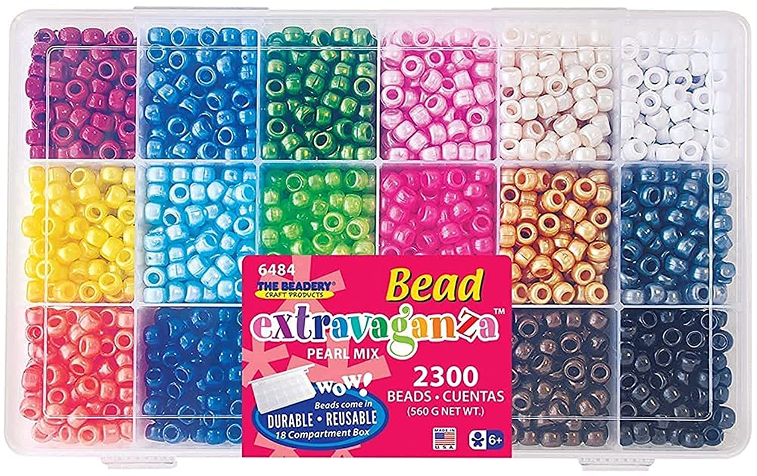 Premium All Pearl Giant Bead Box (229750) - Bulk Craft Beads for Jewelry Making, DIY Accessories, and Home Decor Projects