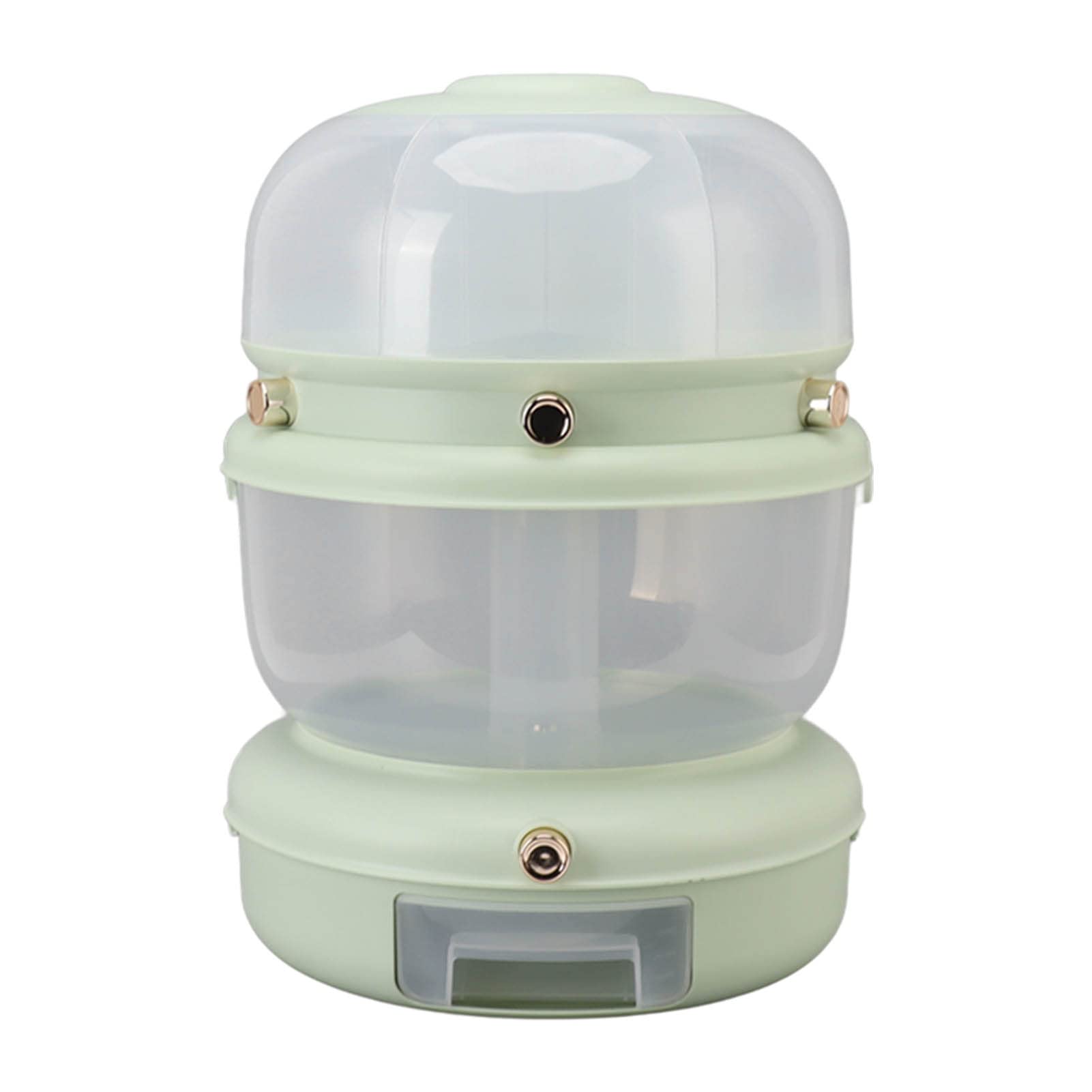 RXMORI Grain Dispenser & Rice Storage Container - 10L Large Capacity Food-Grade PP Plastic with Rotating Lid - Perfect for Kitchen Pantry Organization (Light Green, Double Layer) - Ideal for Storing Rice, Flour, Cereal & Dry Goods