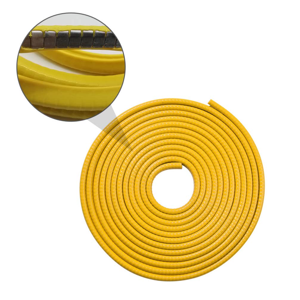 Garneck U-Shaped Rubber Car Door Edge Guards - 10M Auto Vehicle Door Edge Protector Seal Strips for Scratch Prevention & Paint Protection | Perfect for Parking Lots, Garages & Tight Spaces