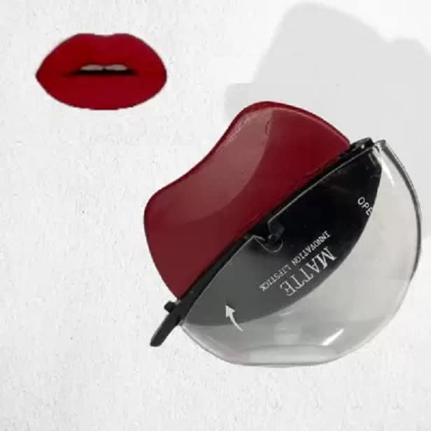 Elecsera Apple-Shaped Matte Lipstick - Rich Rosewood (10g) | Long-Lasting, Moisturizing Lip Color for Everyday Wear & Special Occasions