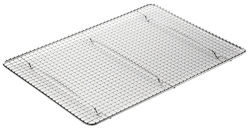 Winco 12 x 16.5 Inch Stainless Steel Wire Pan Grate - Half Size Sheet Pan Rack for Baking, Roasting & Cooling | Perfect for Restaurants, Bakeries & Home Kitchens