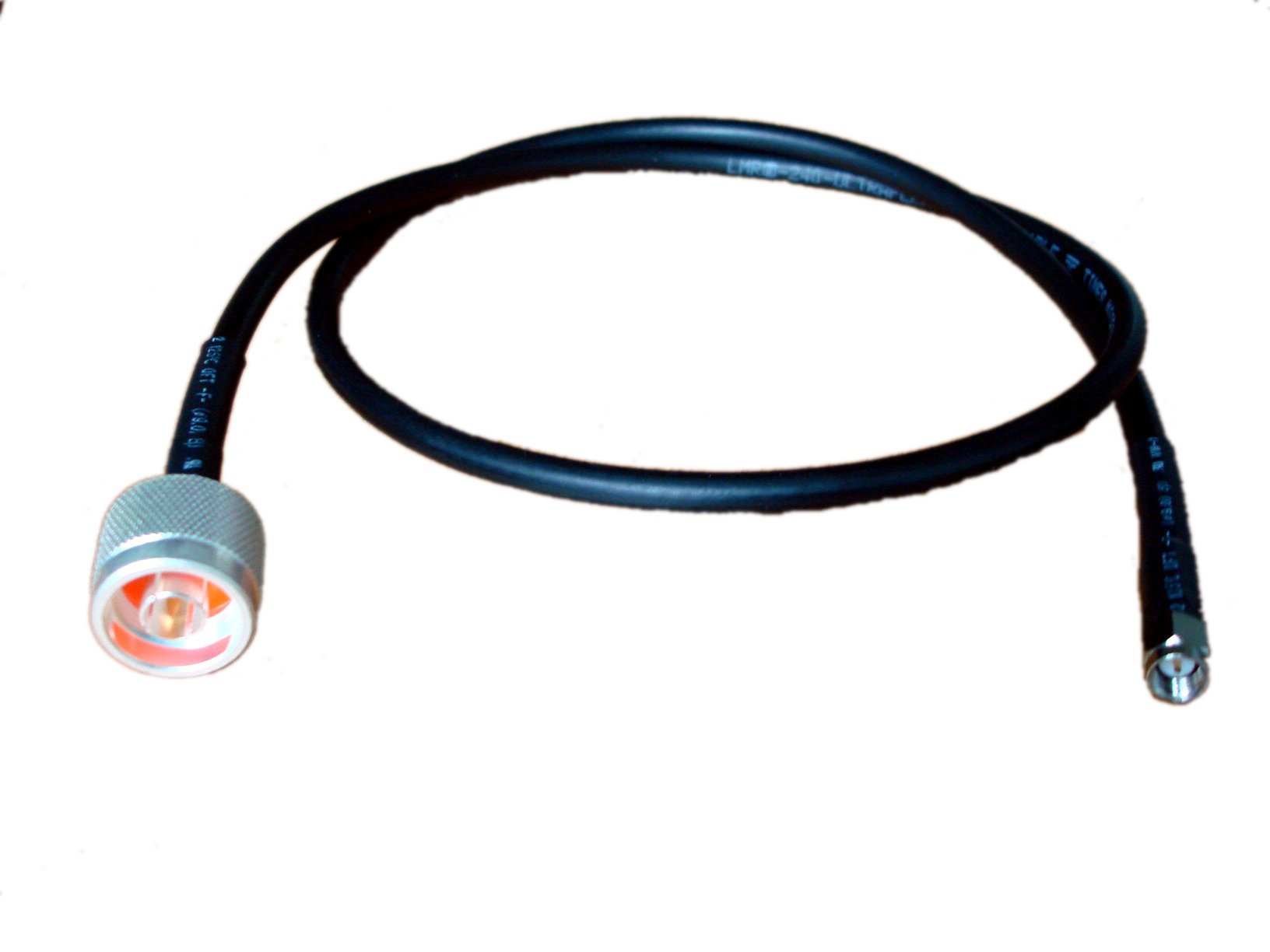 35ft N Male to SMA Male Times Microwave LMR240 Ultraflex Coaxial Cable - High Performance RF Cable for Ham Radio, WiFi Antennas, and Wireless Networking Applications