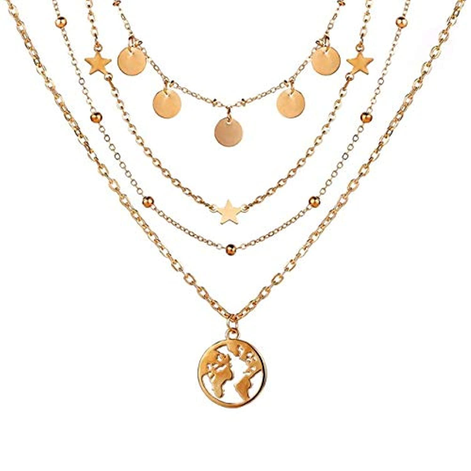 YouBella Women's Gold Pendant Necklace - Elegant Jewelry Gift for Women & Girls - Perfect for Parties, Weddings & Everyday Wear