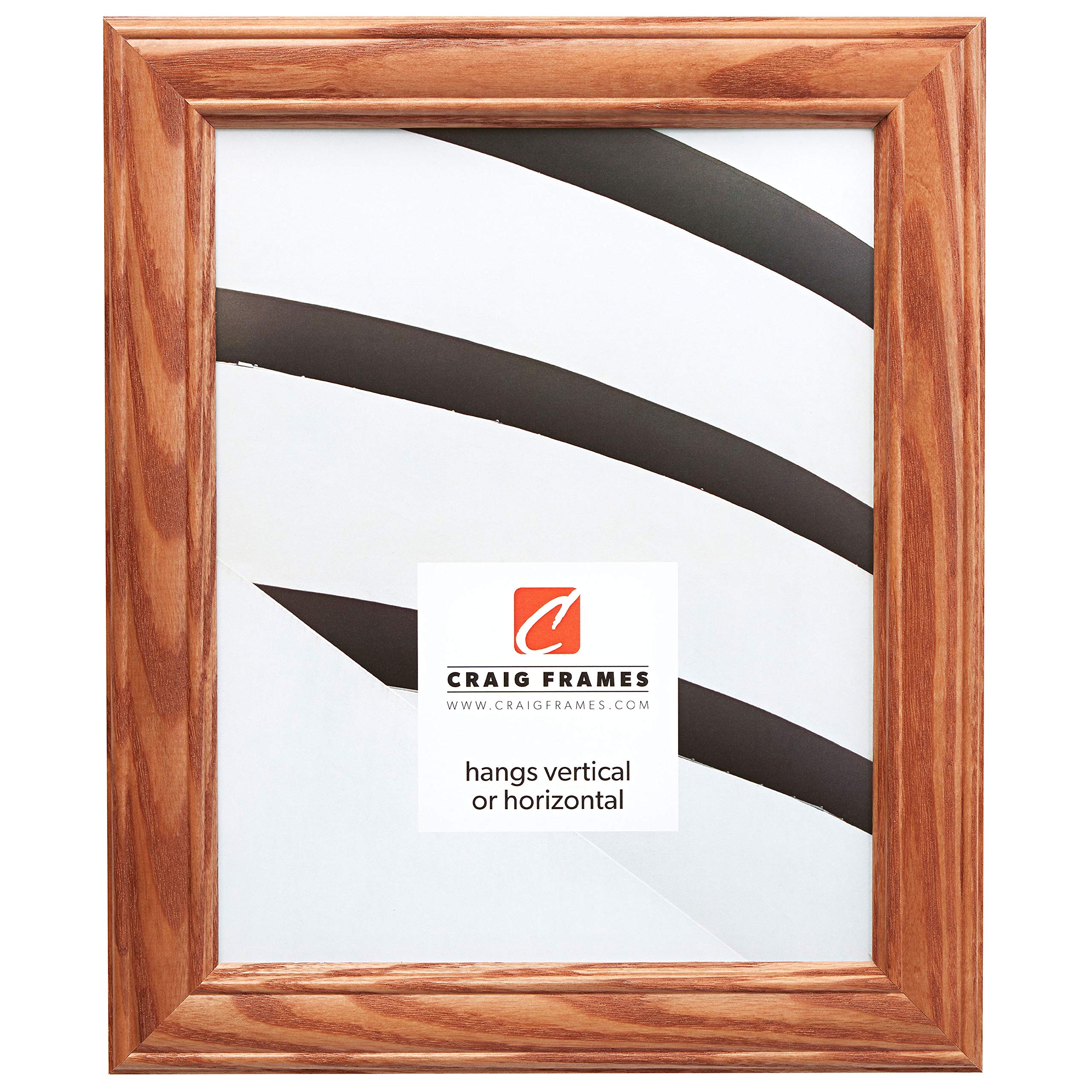Craig Frames 59504100 24x36 Inch Solid Wood Poster Frame - 1.25 Inch Wide Honey Oak Finish - Perfect for Wall Art, Photos, and Home Decor