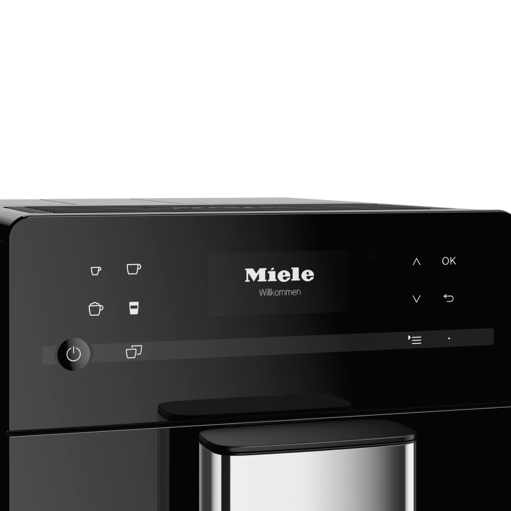 Miele CM 5310 Silence Automatic Coffee Maker - OneTouch for Two, AromaticSystem, Coffee Pot & Cleaning Programs - Obsidian Black | Perfect for Home & Office Use