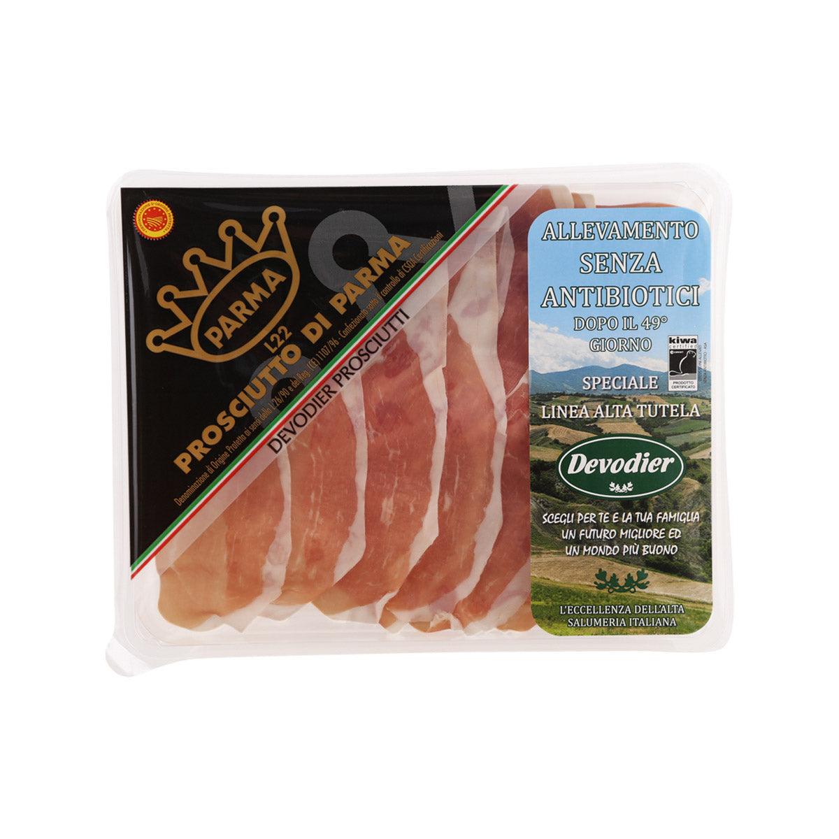 Premium DEVODIER Prosciutto di Parma DOP Ham - 24 Months Aged, Antibiotic-Free (80g) | Authentic Italian Dry-Cured Pork | Perfect for Charcuterie Boards, Sandwiches & Gourmet Appetizers