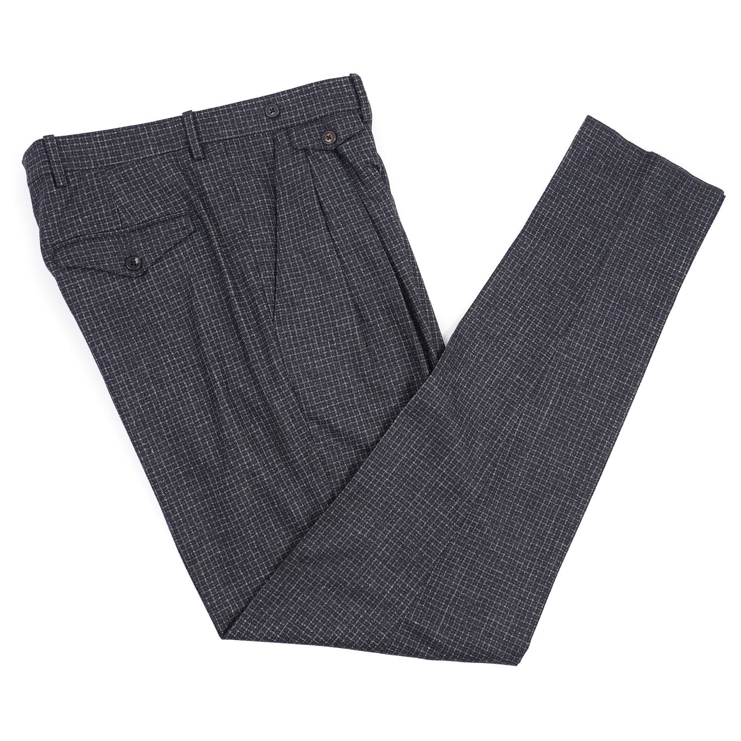 Luigi Borrelli Men's Soft Woven Wool Dress Pants - Slim Fit Formal Trousers for Office, Business & Wedding Occasions