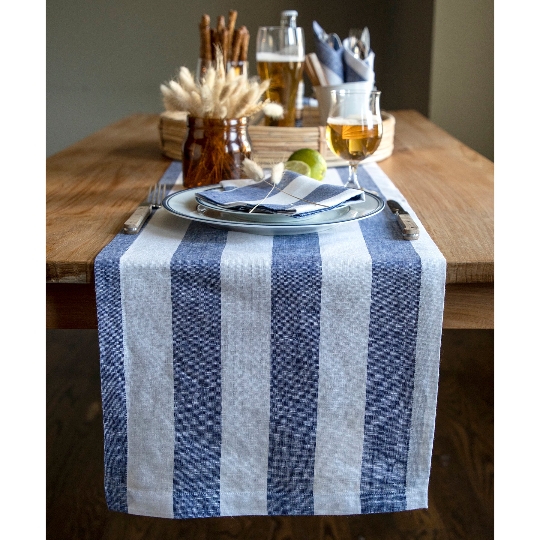 Stylish Cabana Stripe Table Runner - Perfect for Beach Weddings, Summer Parties & Outdoor Dining Decor