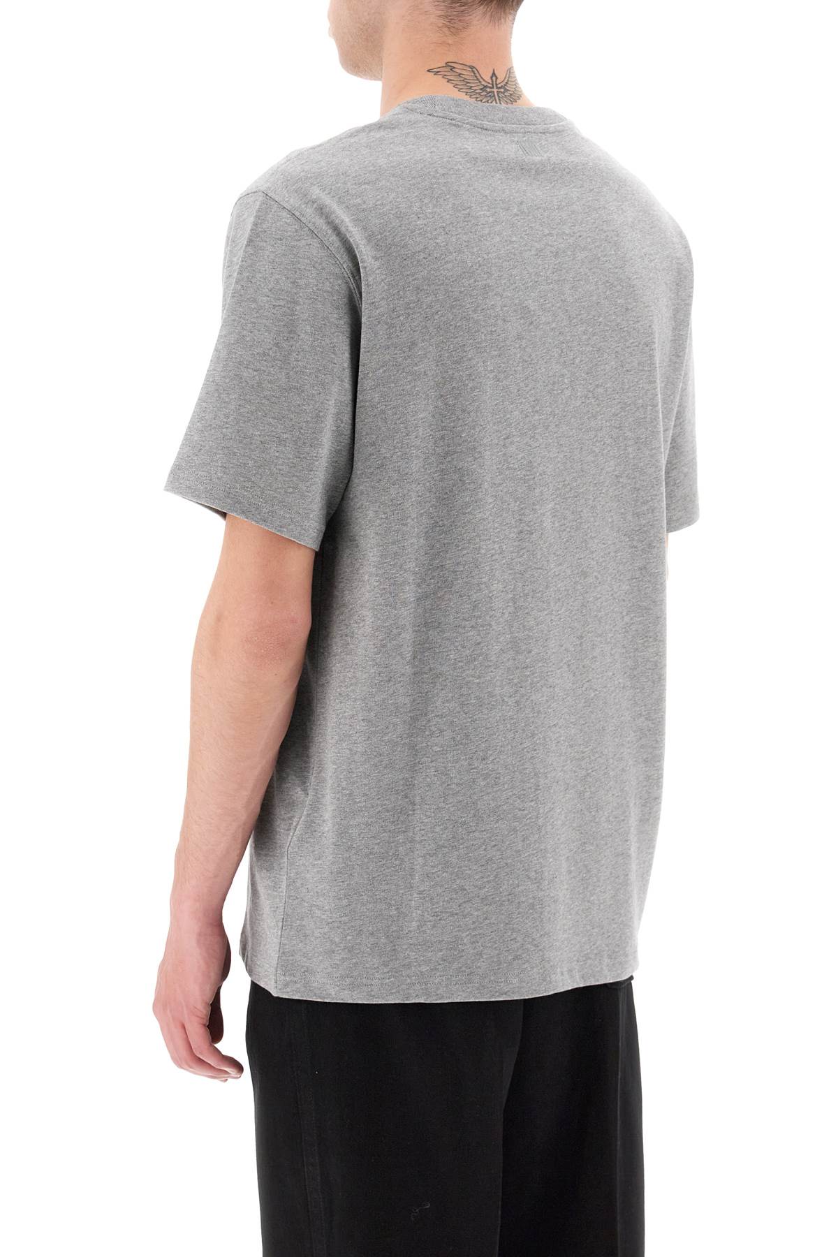 Ami Paris Embroidered Logo T-Shirt for Men - Stylish Casual Cotton Tee for Everyday Wear & Street Fashion