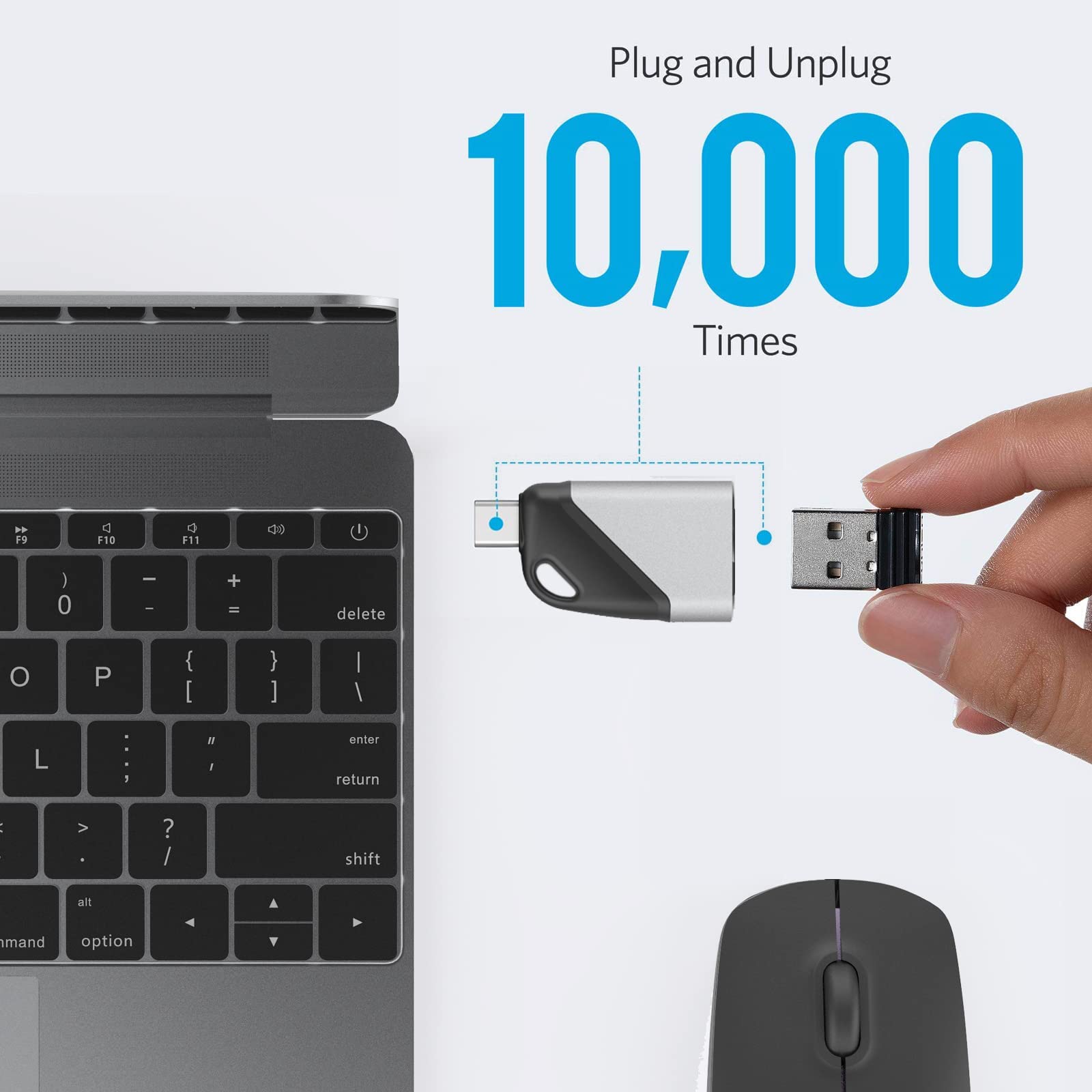 RUBU USB C to USB 3.0 Adapter - High Speed Data Transfer Converter for MacBook, iPad Pro, Samsung Galaxy - Perfect for Office, Travel & Charging Devices