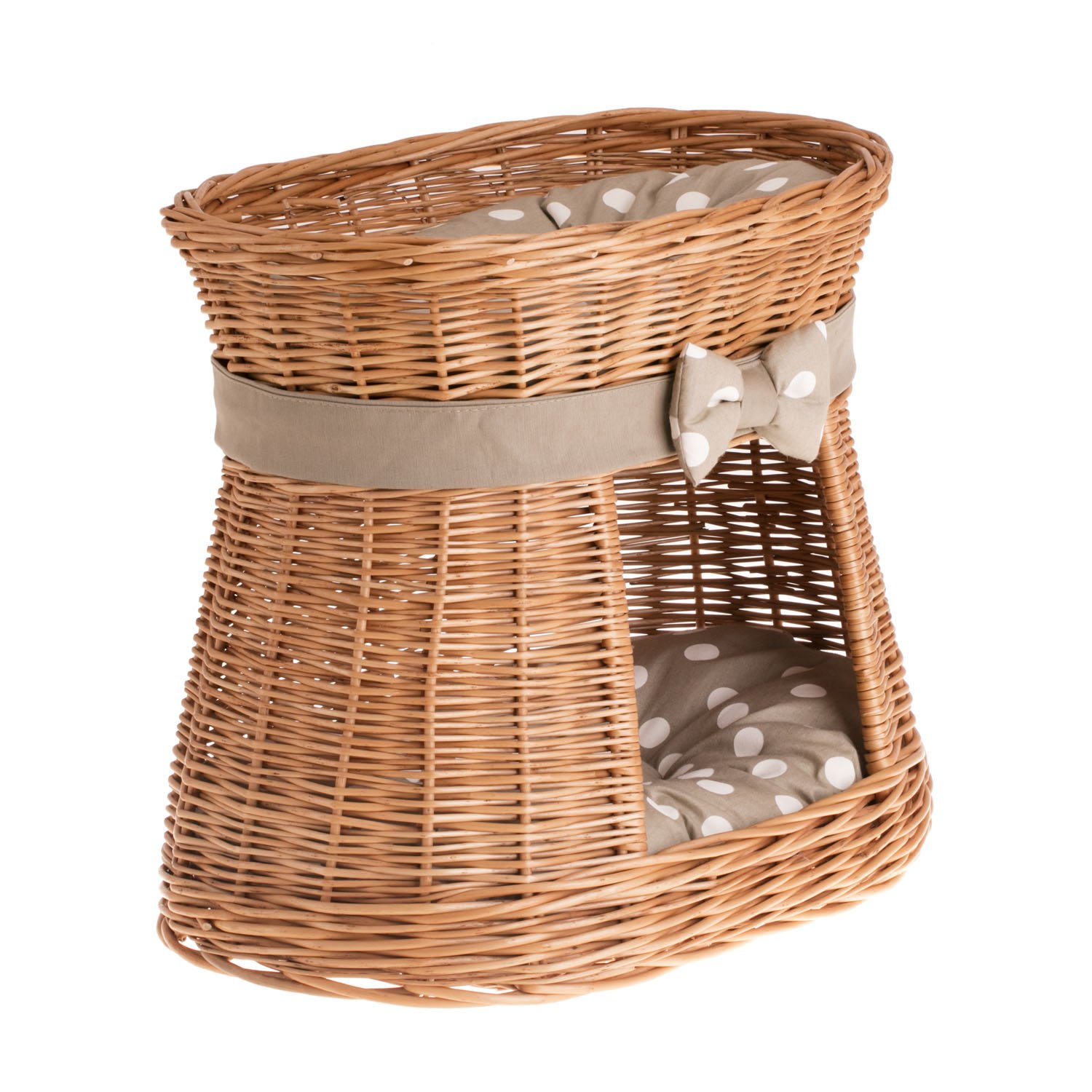 Willow Storage Basket - Natural Honey Yellow Wicker Basket - 50 x 40 x 45 cm - Perfect for Home Organization, Laundry, Toys & Blanket Storage