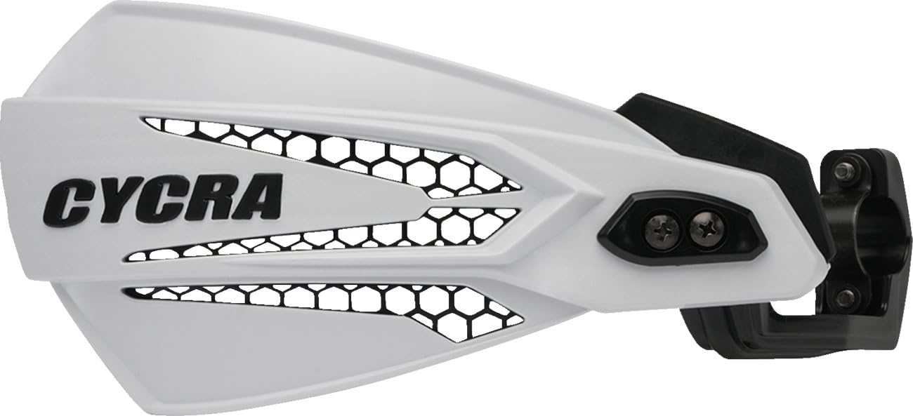 Cycra MX Race Hand Guards - White - Durable Motorcycle Hand Protection for Off-Road & Motocross Riding