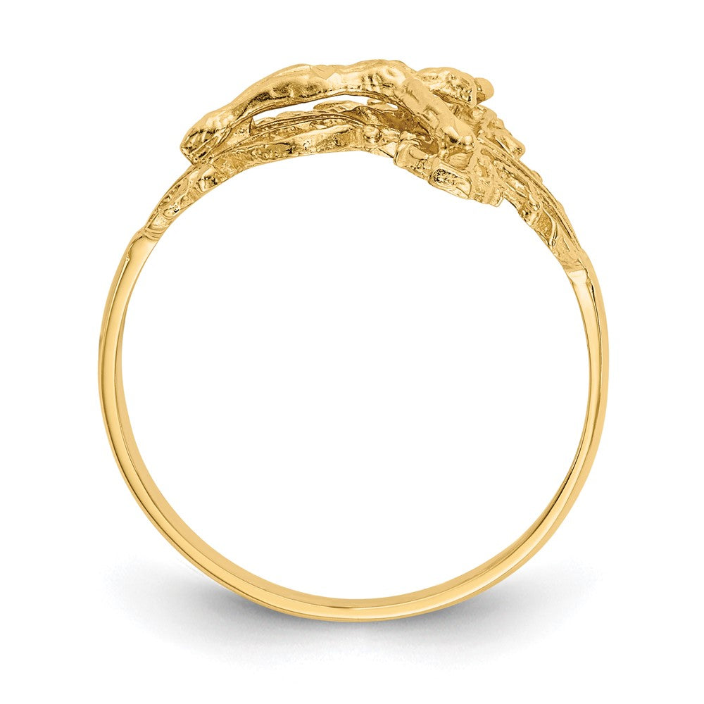 Gold Diamond Cut Crucifix Ring Model K4584 - Elegant Religious Jewelry for Men & Women - Perfect for Gifts, Weddings, and Everyday Wear