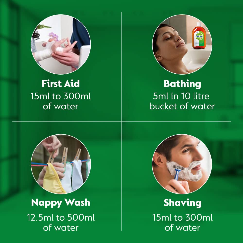 Dettol Antiseptic Disinfectant Liquid - 550ml Bottle for Home, Kitchen & Bathroom Cleaning | Kills 99.9% Germs & Bacteria | Safe for Skin & Surfaces