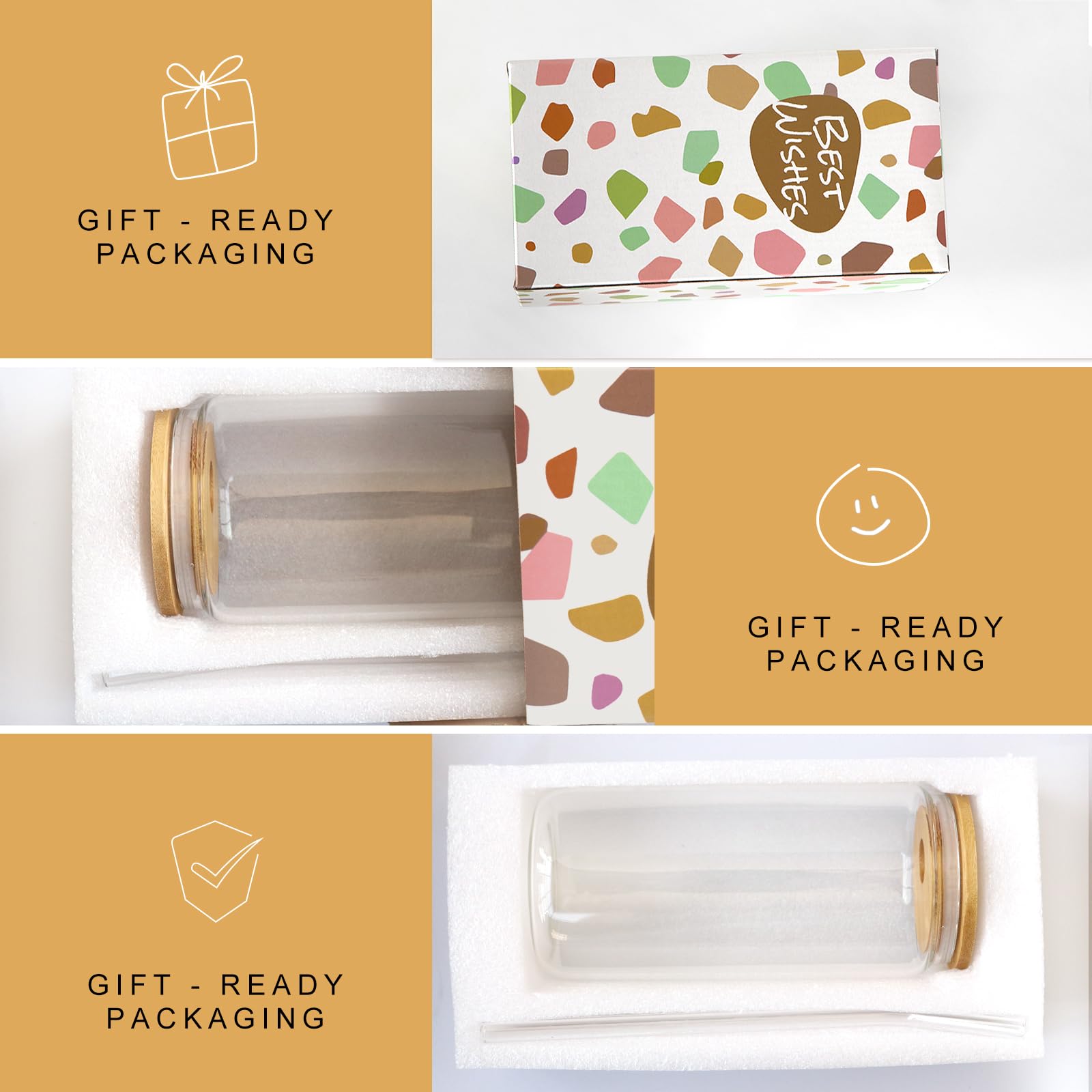 2025 Graduation Gifts for Her - 16oz Inspirational Glass Cup with 'The Tassel Was Worth the Hassle' Quote | Perfect Graduation Decorations for College & High School Students, New Job Congratulations Gift | Great for Dorm Rooms, Office Desks & Graduation Parties