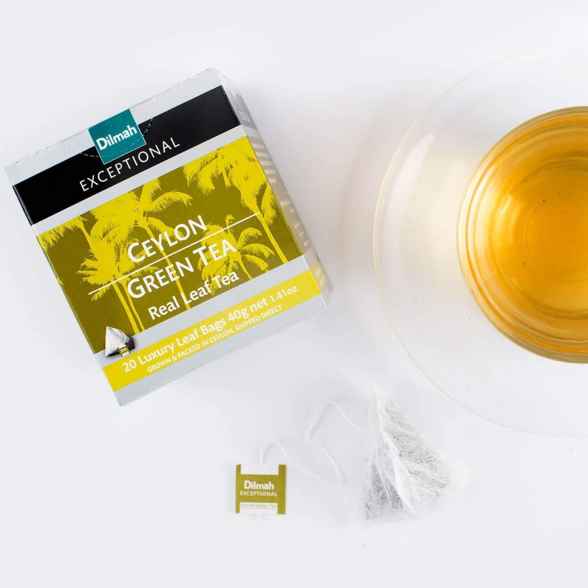 Dilmah Ceylon Green Tea - 60 Tea Bags (3 x 20 Bags) | Premium Pure Ceylon Green Tea in Luxury Leaf Bags | Perfect for Morning Boost, Afternoon Relaxation & Healthy Lifestyle