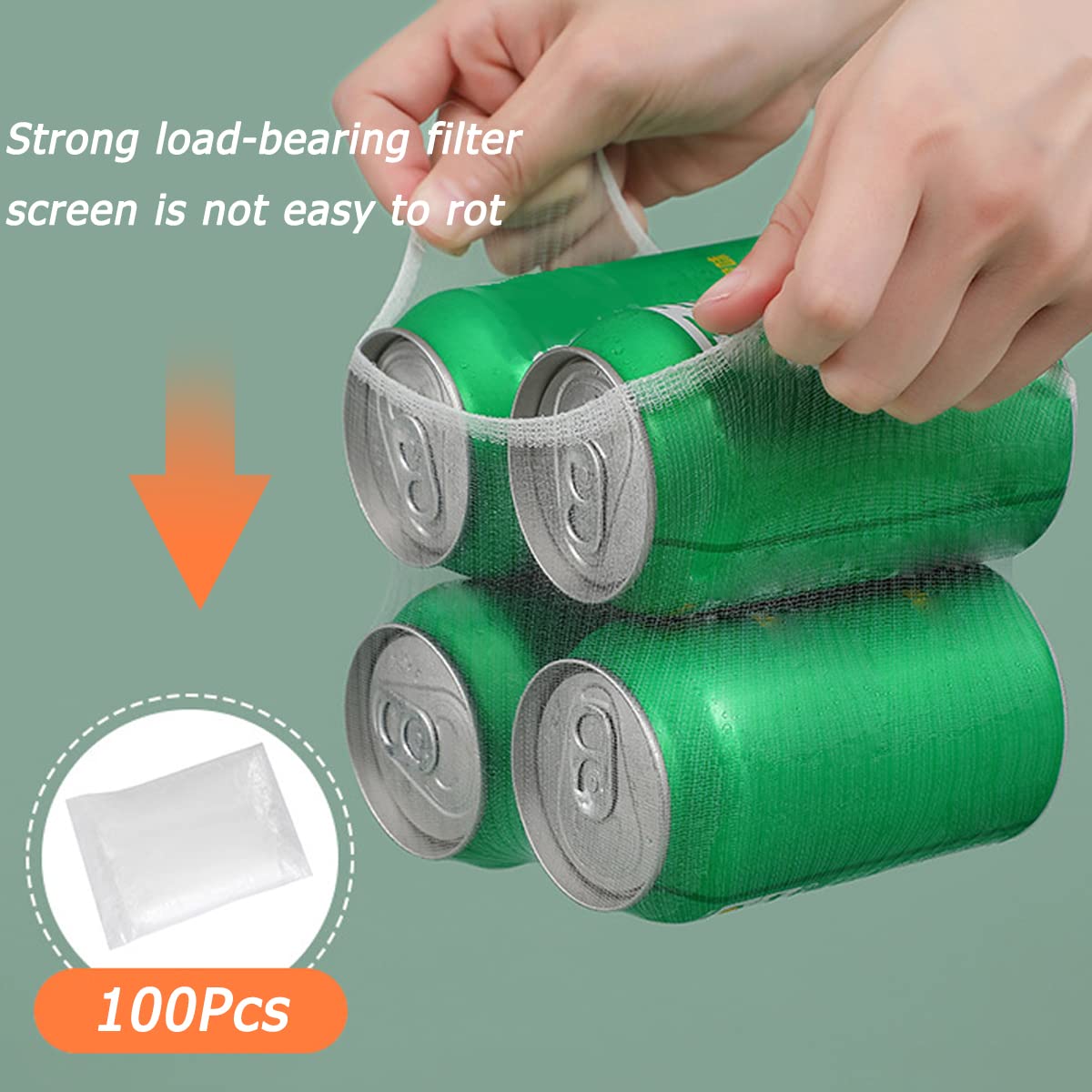100 Pcs Disposable Fine Mesh Sink Strainer Bags - Elastic Kitchen Sink Filter for Food Waste, Anti-Clogging Drain Catcher - Perfect for Kitchen, RV, Camping & Food Prep Waste Collection