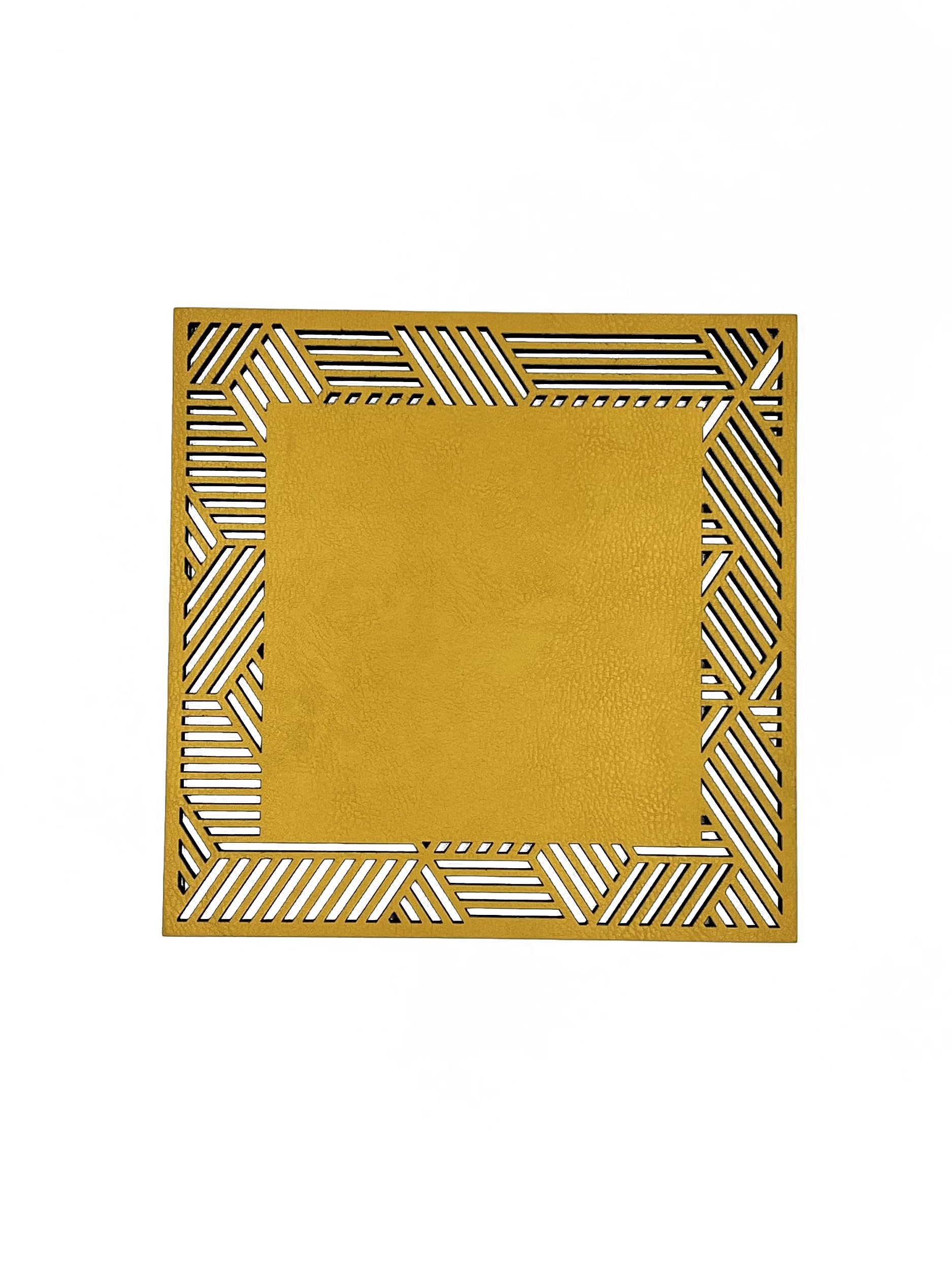 Premium Piazza Mustard Double-Sided Heat Resistant Trivet - Non-Slip Pot Holder for Hot Pans, Pots & Dishes - Perfect for Kitchen, Dining Table & Outdoor BBQ Use