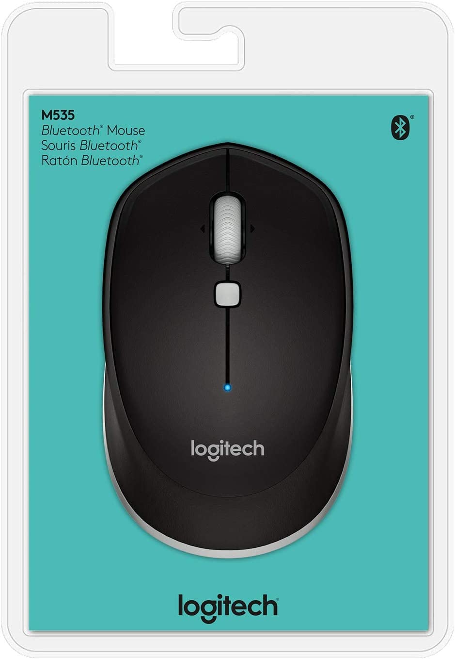 Logitech M535 Bluetooth Wireless Mouse - 1000 DPI Optical Sensor, Ergonomic Design for Comfort, Black - Perfect for Laptops, Desktops & Travel Use
