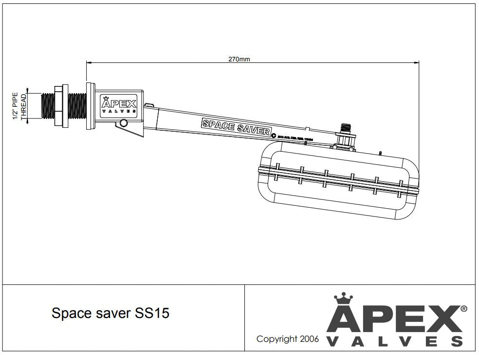 **Apex Space Saver Compact Automatic Float Valve – Ideal for Small Troughs & Hydroponic Systems (Max 18LPM) – Perfect for Water Tanks, Livestock Waterers & Indoor Gardening**
