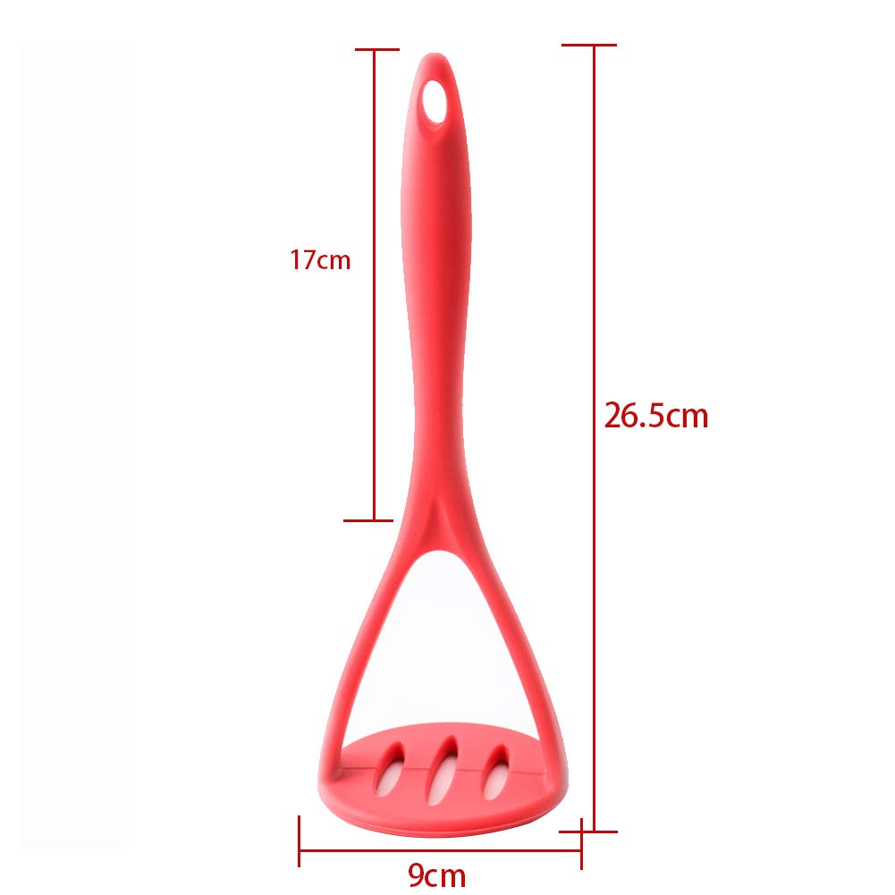 Premium Silicone Potato Masher & Ricer - Heavy Duty Kitchen Tool for Mashing Potatoes, Vegetables & Fruits - Ideal for Baby Food, Purees & Smoothies - Perfect for Home Cooking & Meal Prep