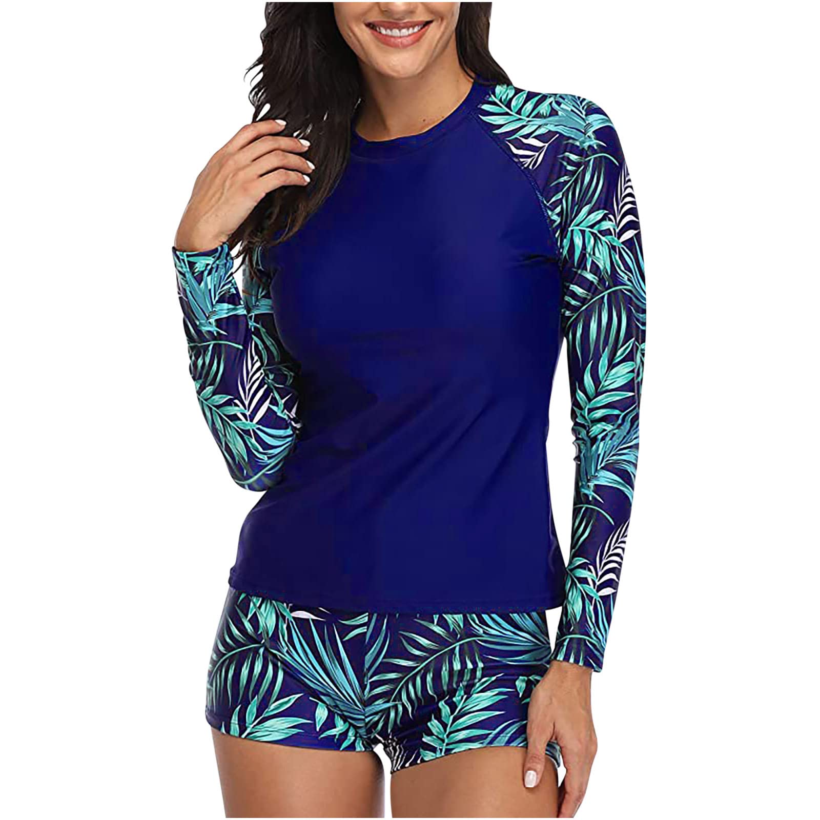 Women's Long Sleeve Surfing Swimsuits 2 Piece Bathing Suit - UPF 50+ Sun Protection, Quick Dry Swimwear for Summer Beach, Surfing & Vacation | Perfect for Swimming, Surfing & Outdoor Water Activities