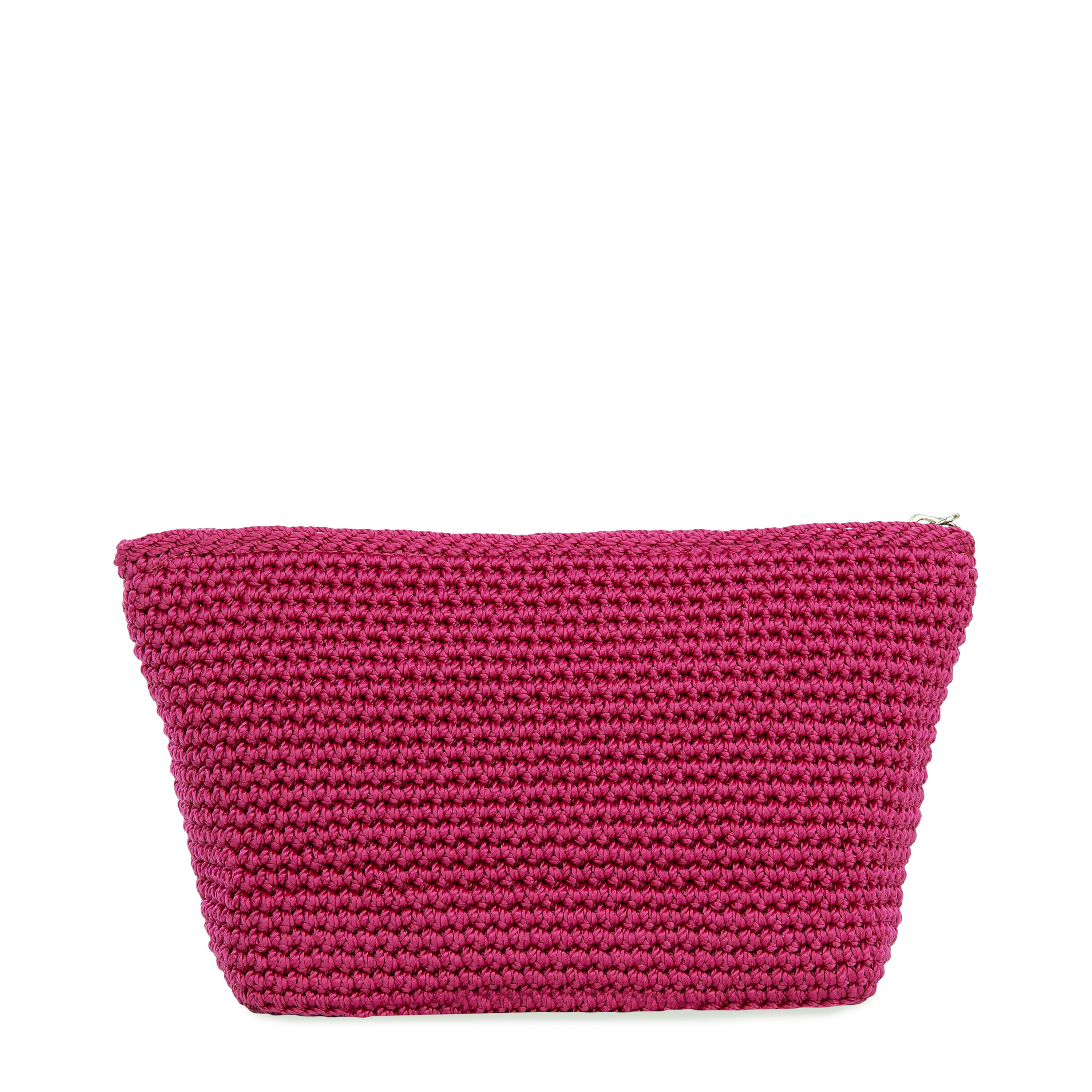 Handmade Crochet Essential Pouch - Pinkberry Color, Perfect for Travel, Makeup & Daily Essentials Storage