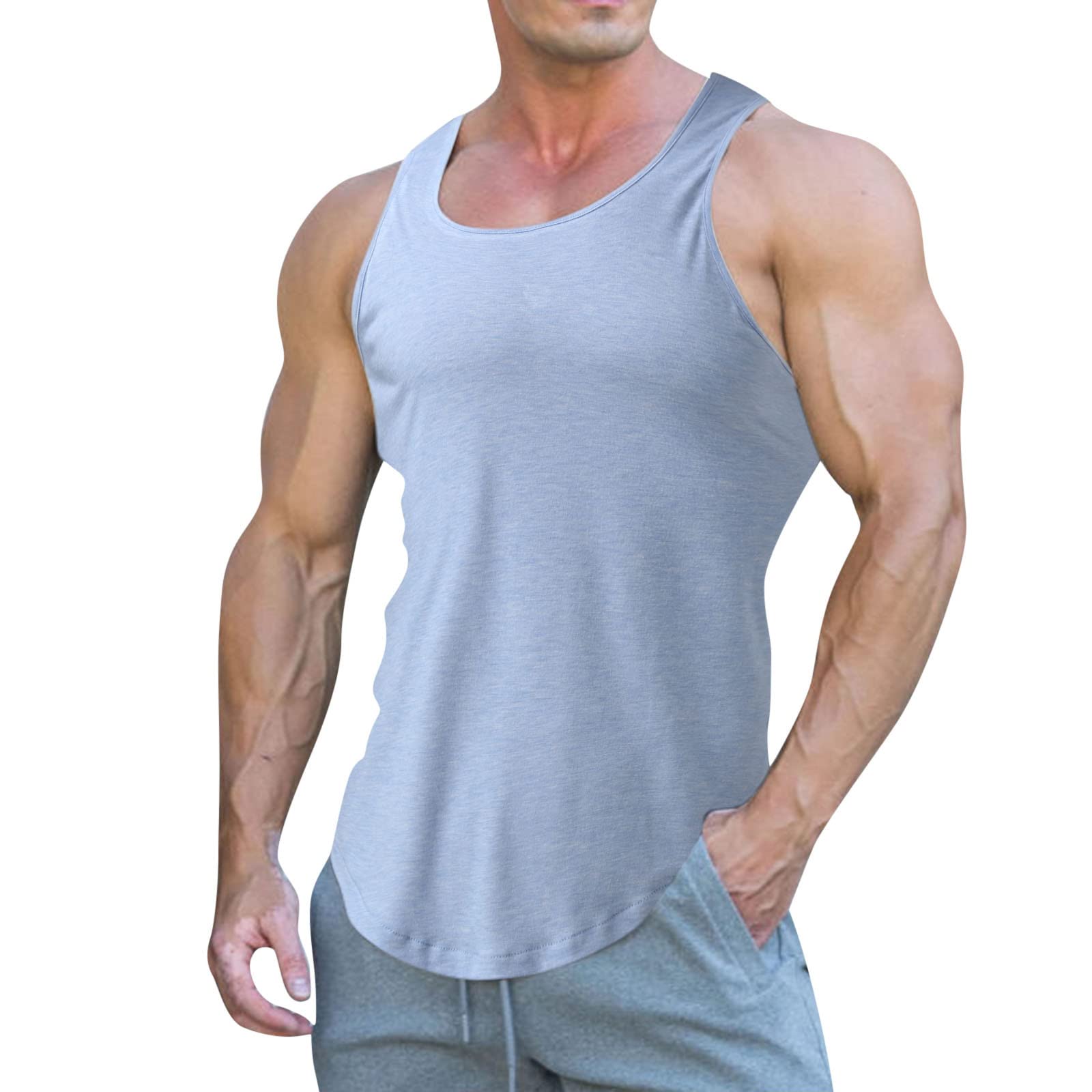 FUNEY Men's Gym Tank Top - Sleeveless Workout Shirt for Bodybuilding & Fitness Training