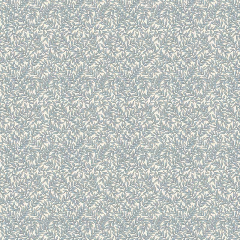Lim & Handtryck Wallpaper - Leaf Pattern Twig/Blue - Perfect for Bedroom, Living Room & Nursery Decor
