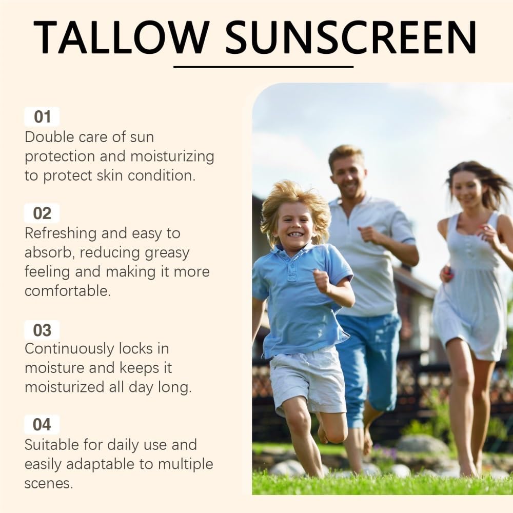 Zinc Oxide Butter Sunscreen for Dry Skin - SPF Moisturizer with Natural Butter & Fresh Scent (4 Pack) | Daily Sun Protection for Face & Body, Outdoor Activities, Beach & Pool Days