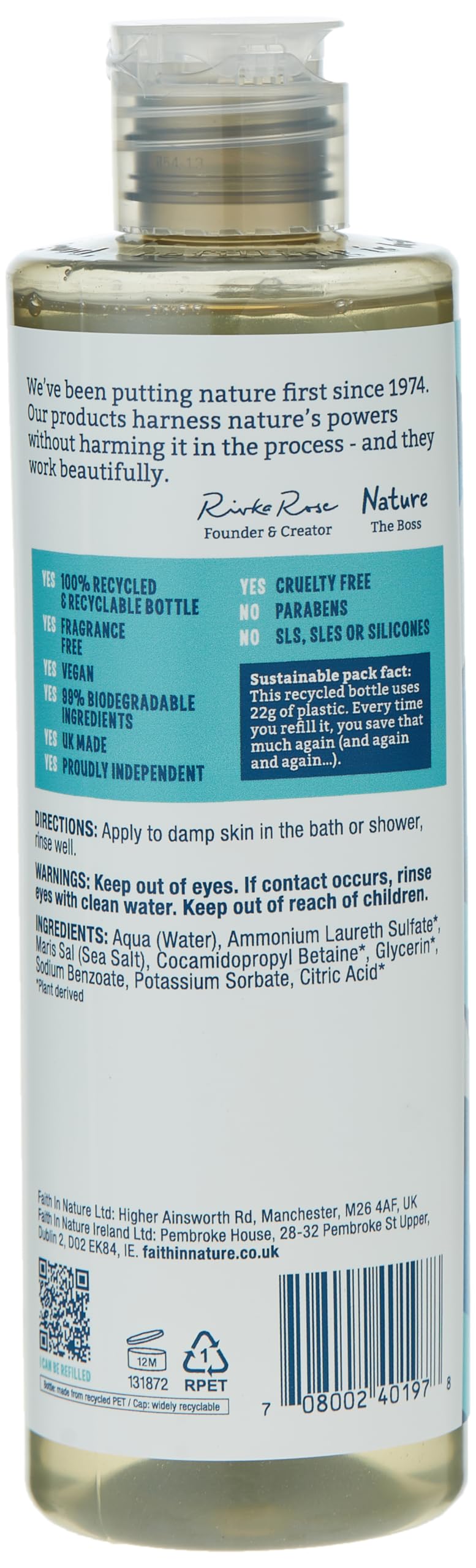 Hypoallergenic Fragrance-Free Shower Gel & Bubble Bath for Sensitive Skin - Gentle Daily Cleanser for Adults & Kids - Perfect for Dry Skin Relief & Relaxing Bath Time