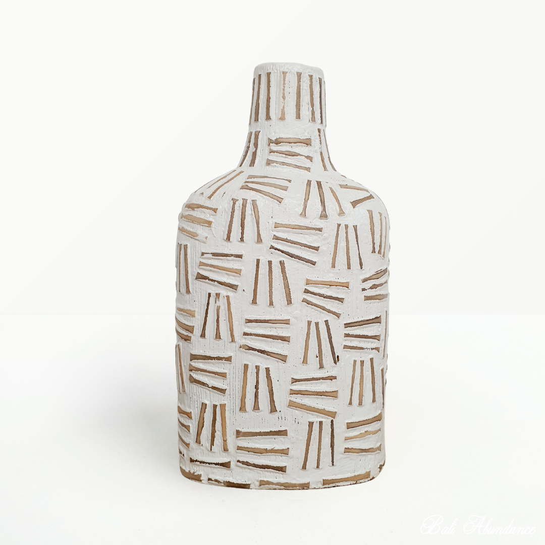 Elegant White Tall Decorative Vase for Home Decor - Perfect for Living Room, Wedding Centerpieces & Flower Arrangements