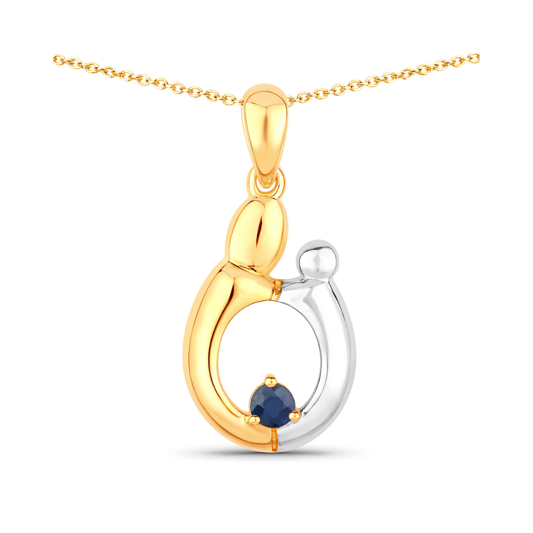 Authentic Blue Sapphire Pendant Necklace for Women - Elegant Jewelry Gift for Mom, Birthday, Anniversary & Special Occasions