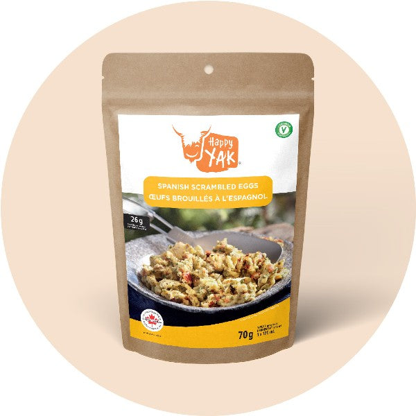 Happy Yak Spanish Scrambled Eggs - Authentic Spanish Style Breakfast Eggs - Quick & Easy Meal for Home, Camping & Travel