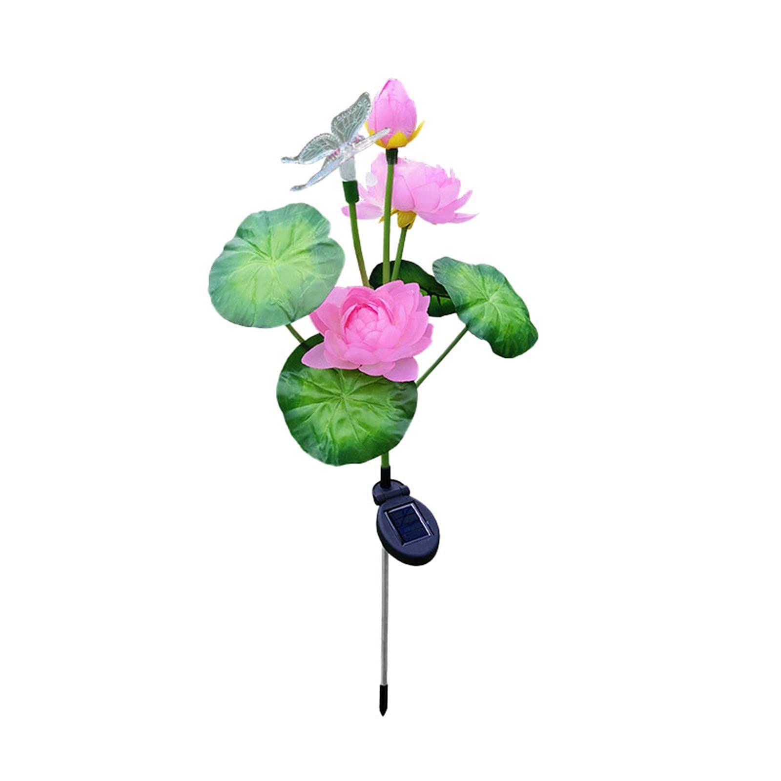 Solar-Powered Lotus Butterfly Dragonfly Hummingbird Lawn Lamp - Outdoor Garden Decoration, Waterproof Landscape Lighting for Yard, Patio, Pathway (A-5) | Perfect for Backyard, Wedding Decor & Nighttime Ambiance
