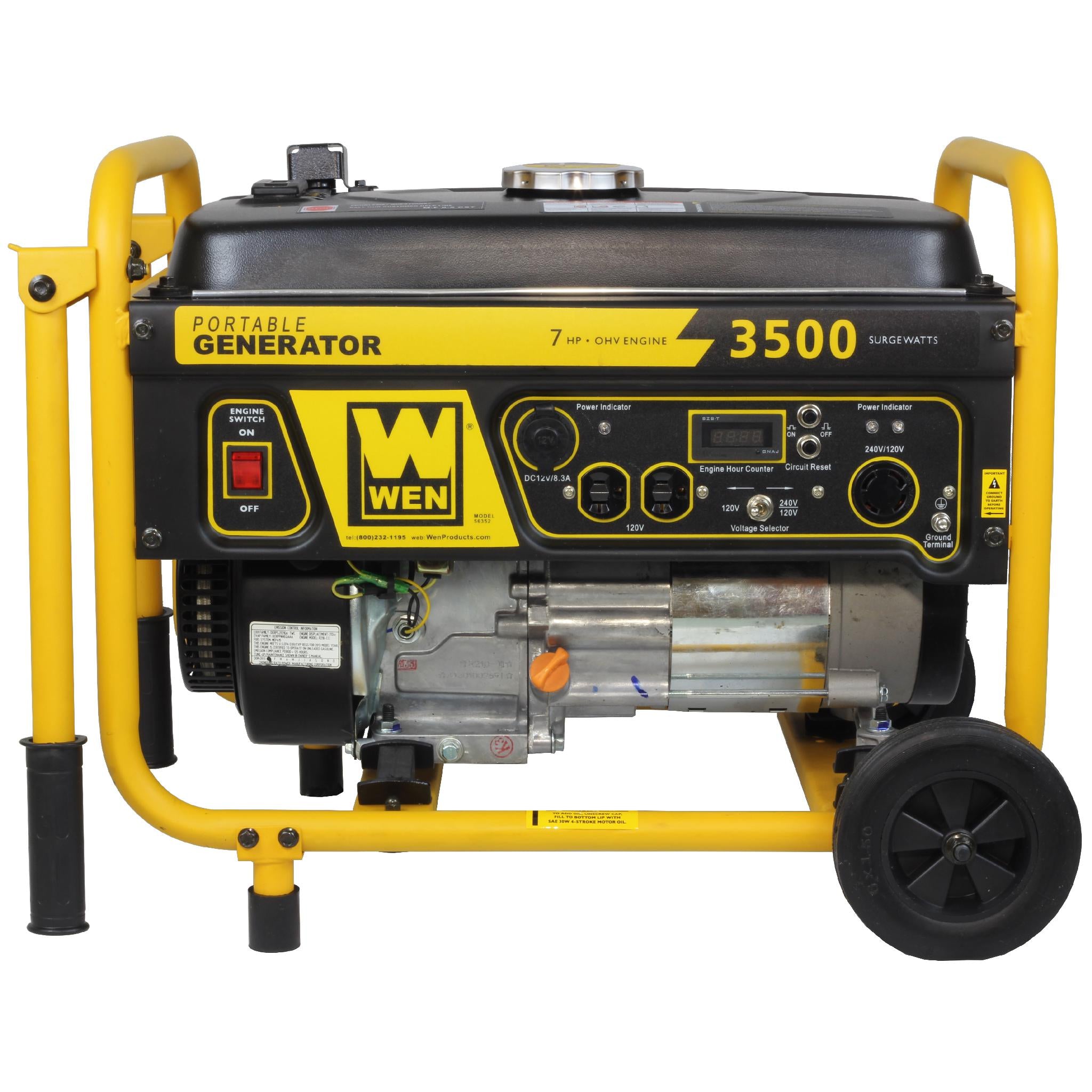 WEN 56352 3500 Watt Portable Generator - Reliable Power for Camping, RV Trips & Emergency Backup