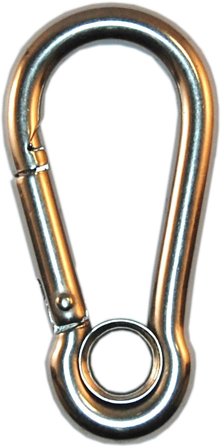 60mm Stainless Steel Heavy Duty Carabiner Clip - Durable Outdoor Gear for Hiking, Camping, Rock Climbing & Keychains