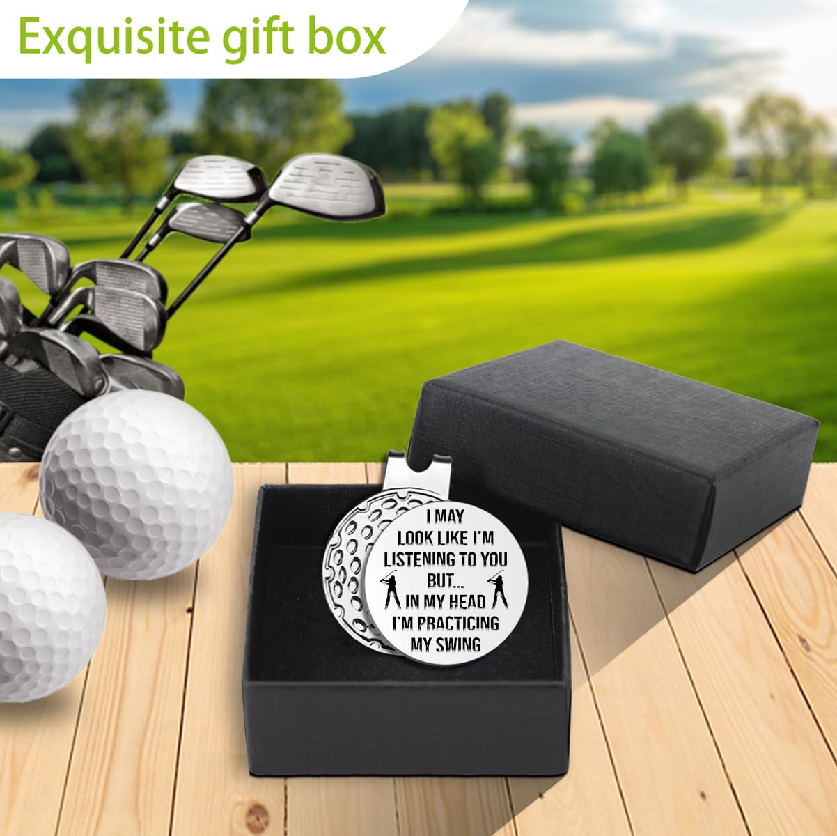 Funny Golf Ball Markers with Hat Clip - Best Golf Gifts for Men, Dad, Husband & Grandpa - Perfect for Retirement & Birthday Presents - Great Golf Accessories for Golf Lovers (Ideal for Golf Courses, Tournaments & Casual Play)