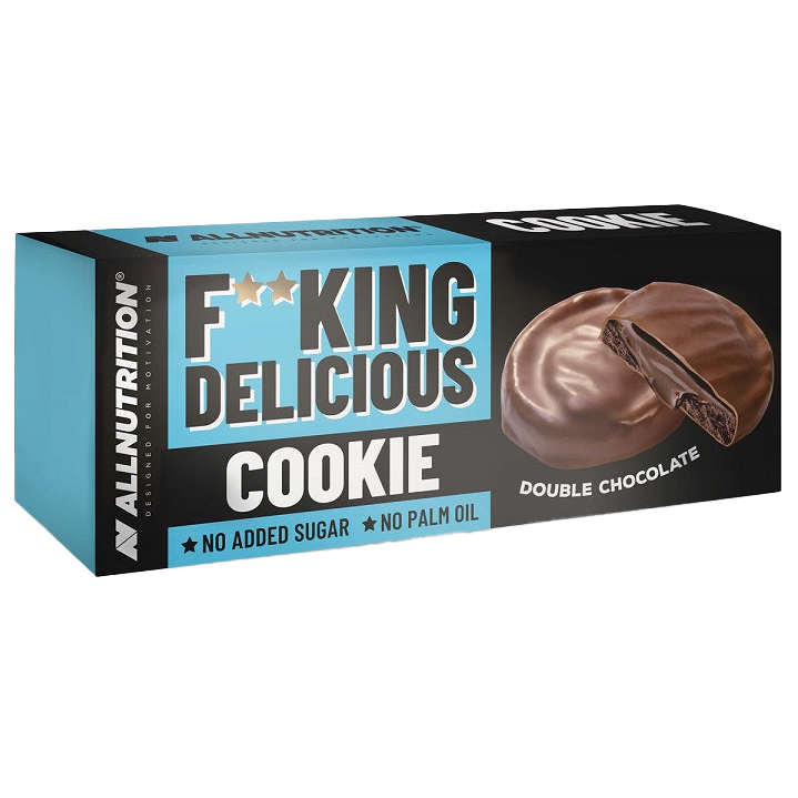 Allnutrition Fitking Delicious Double Chocolate Protein Cookie 128g - High Protein Snack for Gym, Workout Recovery & Healthy On-the-Go Nutrition