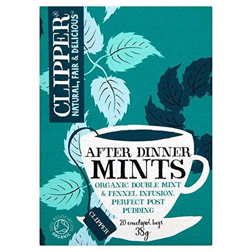 Organic Double Mint & Fennel Infusion After Dinner Mints - 20 Count Pack | Natural Breath Freshener for Post-Meal Freshness & Digestive Aid