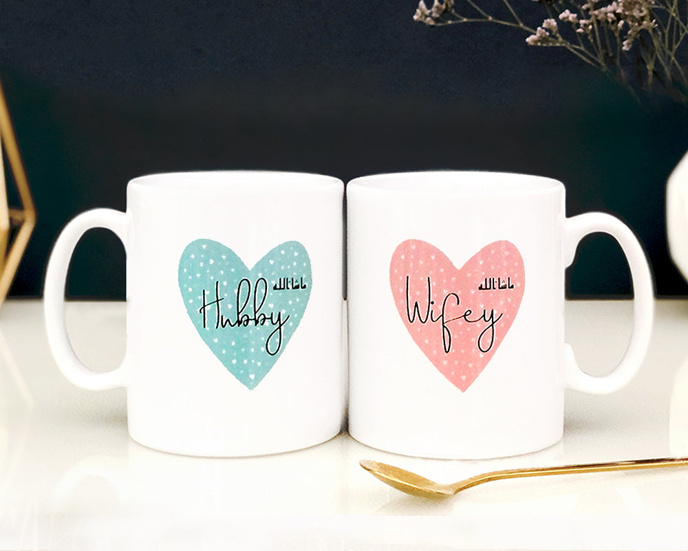Couple Coffee Mugs Set - His and Hers Mugs for Husband Wife - Perfect for Anniversary Gifts, Valentine's Day, or Romantic Breakfast in Bed