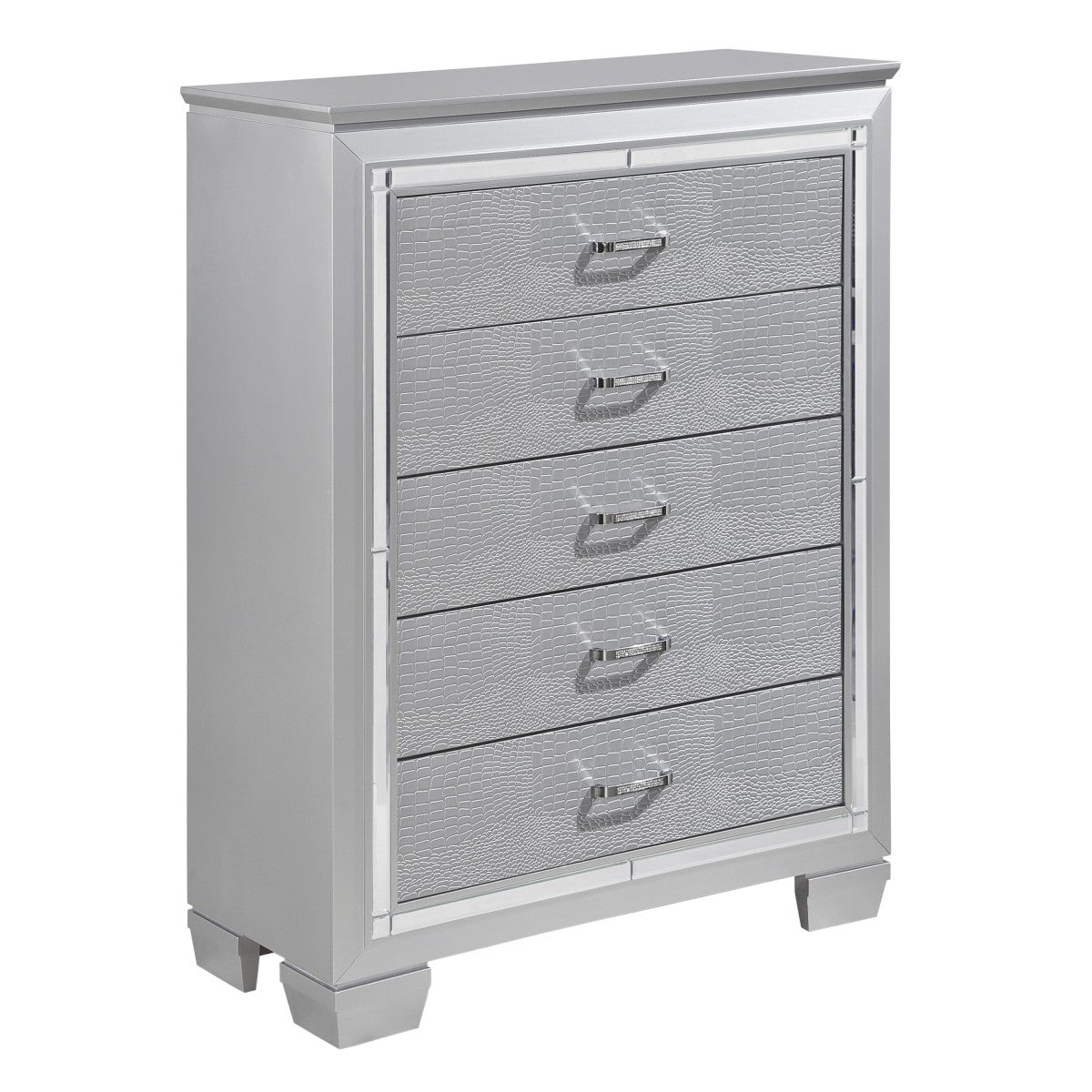 Allura Silver Chest - Elegant Jewelry Storage Box for Necklaces, Rings & Earrings - Perfect for Travel, Home & Gift Giving