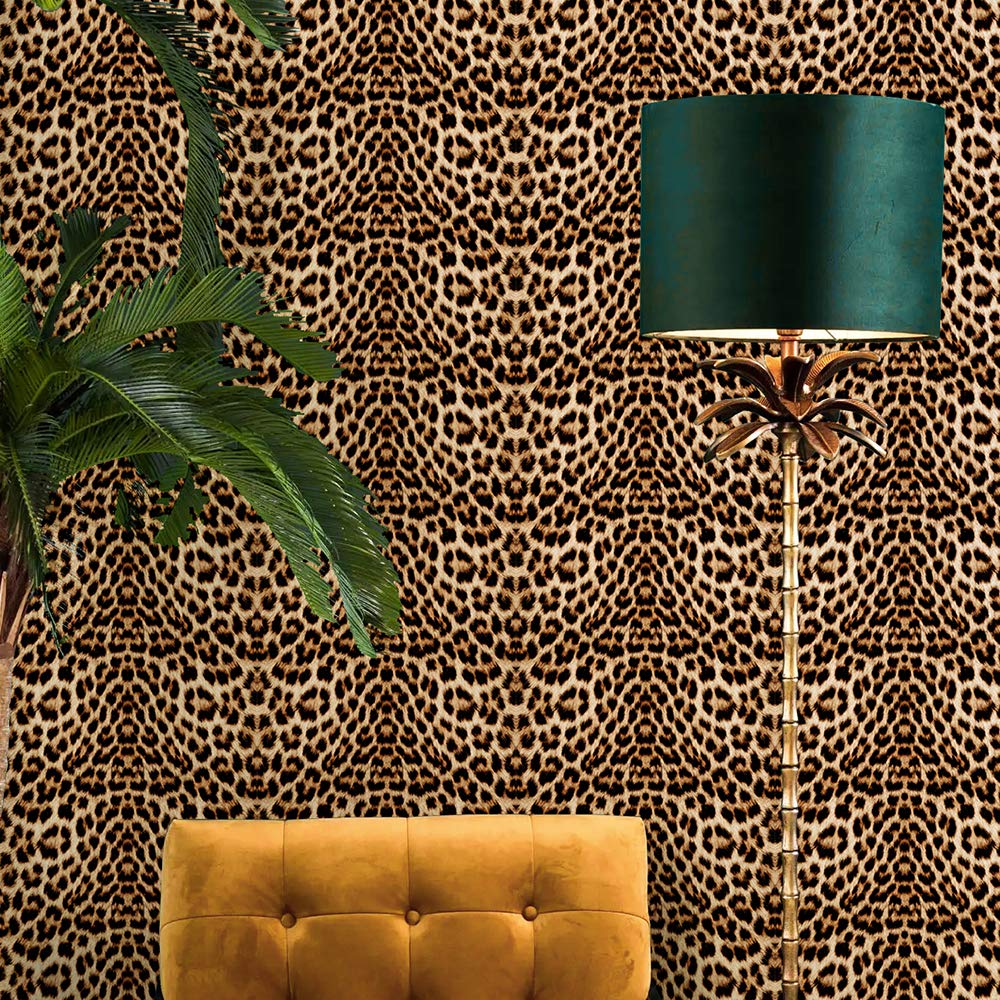 Leopard Print Contact Paper - Self-Adhesive Cheetah Wallpaper for Walls, Cabinets & Furniture - Easy Peel & Stick Animal Print Wall Decal for Home Decor, DIY Projects & Nursery Accents