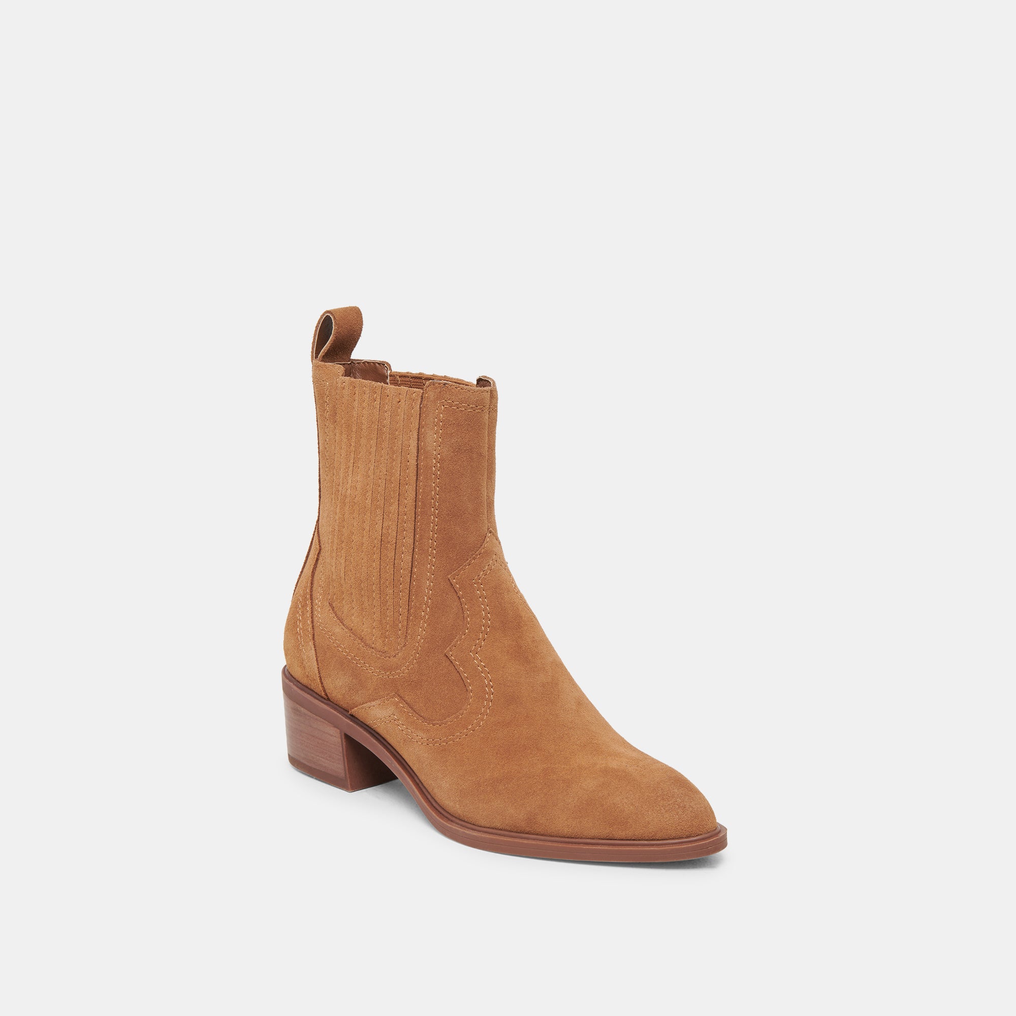 BRYLEE H2O Wide Booties - Brown Suede Waterproof Boots for Women | Comfortable & Stylish Rain Shoes for Outdoor Activities, Walking in Wet Conditions, and Everyday Wear