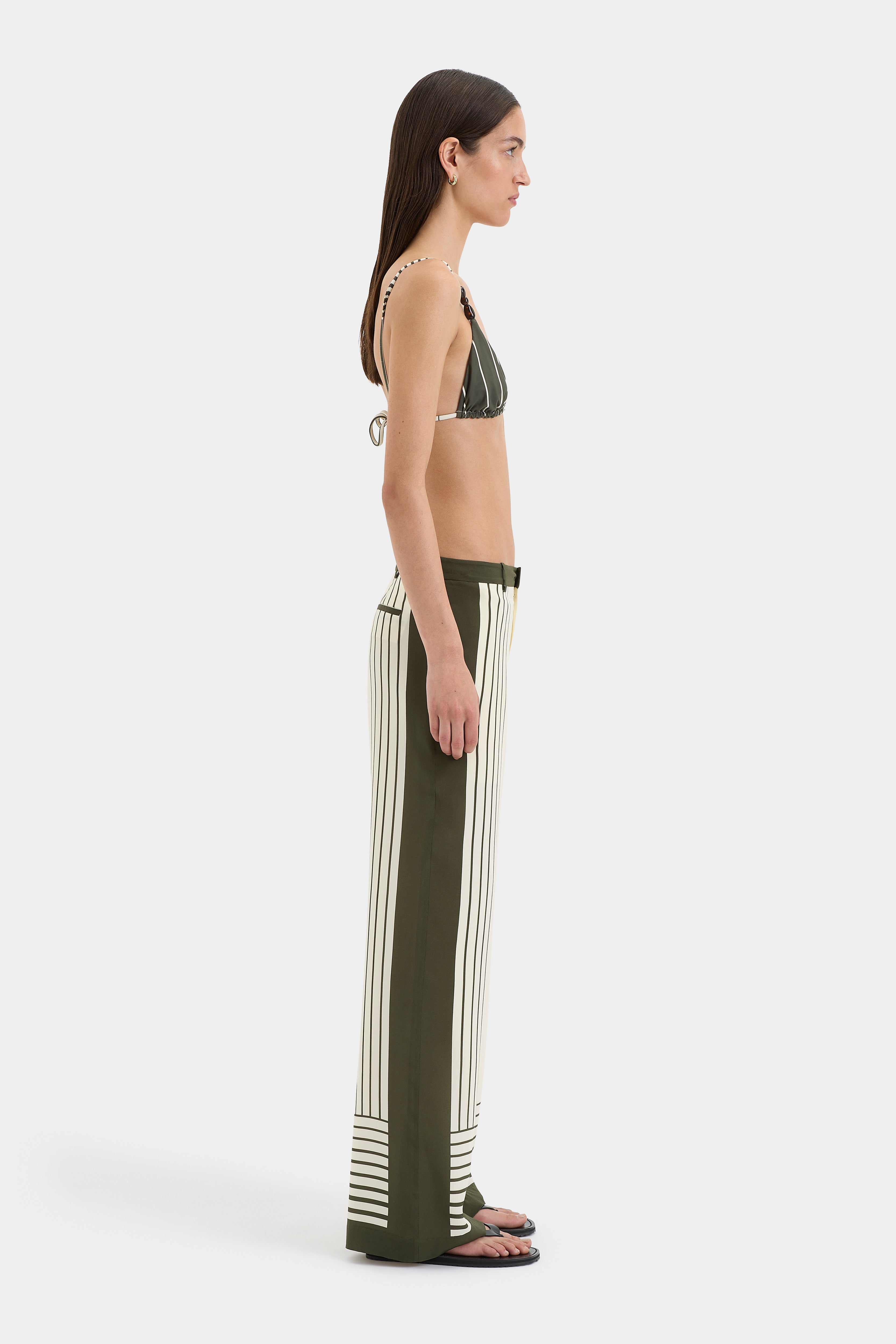 Leilana Tailored Women's Pants - Slim Fit High Waist Dress Pants for Office & Business Casual Wear