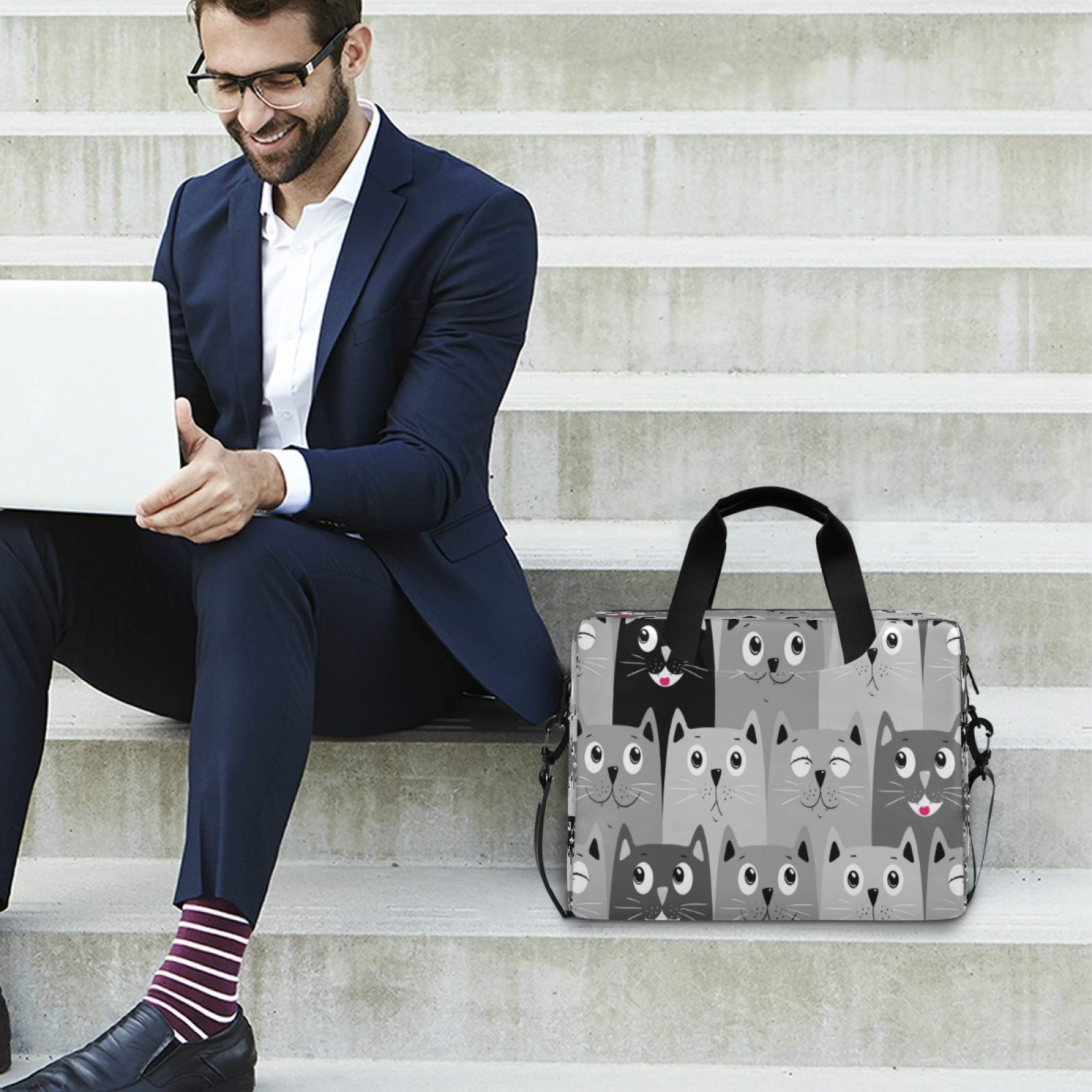 Stylish Polyester Laptop Bag for 13-15.6 Inch Computers - Durable Laptop Carrying Case with Trendy Pattern | Perfect for Work, School & Travel