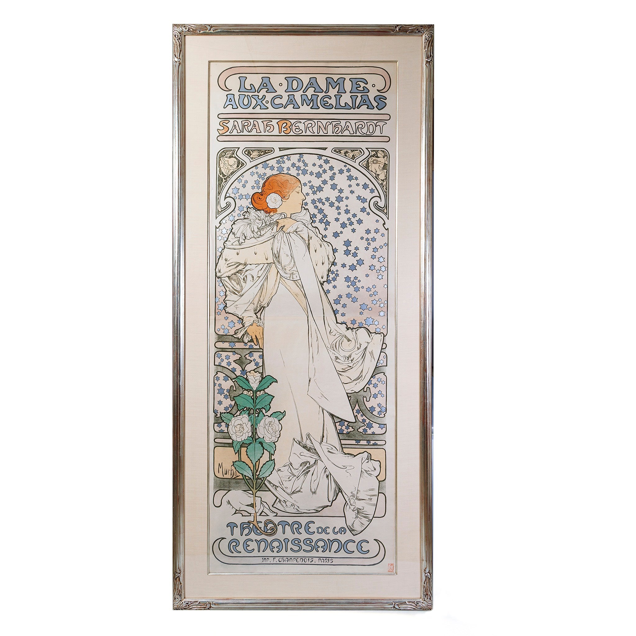Alphonse Mucha La Dame aux Camelias Art Nouveau Lithograph Print - Vintage Wall Decor for Home, Office & Gallery