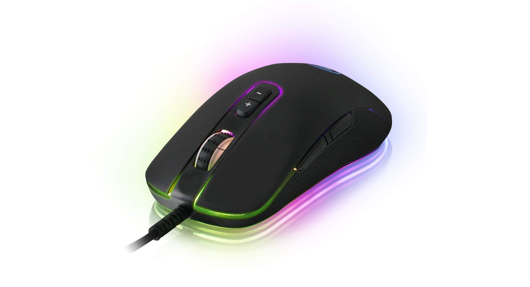 IOGEAR Kaliber KORONA RGB Gaming Mouse with 7 Programmable Buttons, 5000 DPI, Built-in Memory - Perfect for FPS, MMO & Esports Gaming (Model GME631)