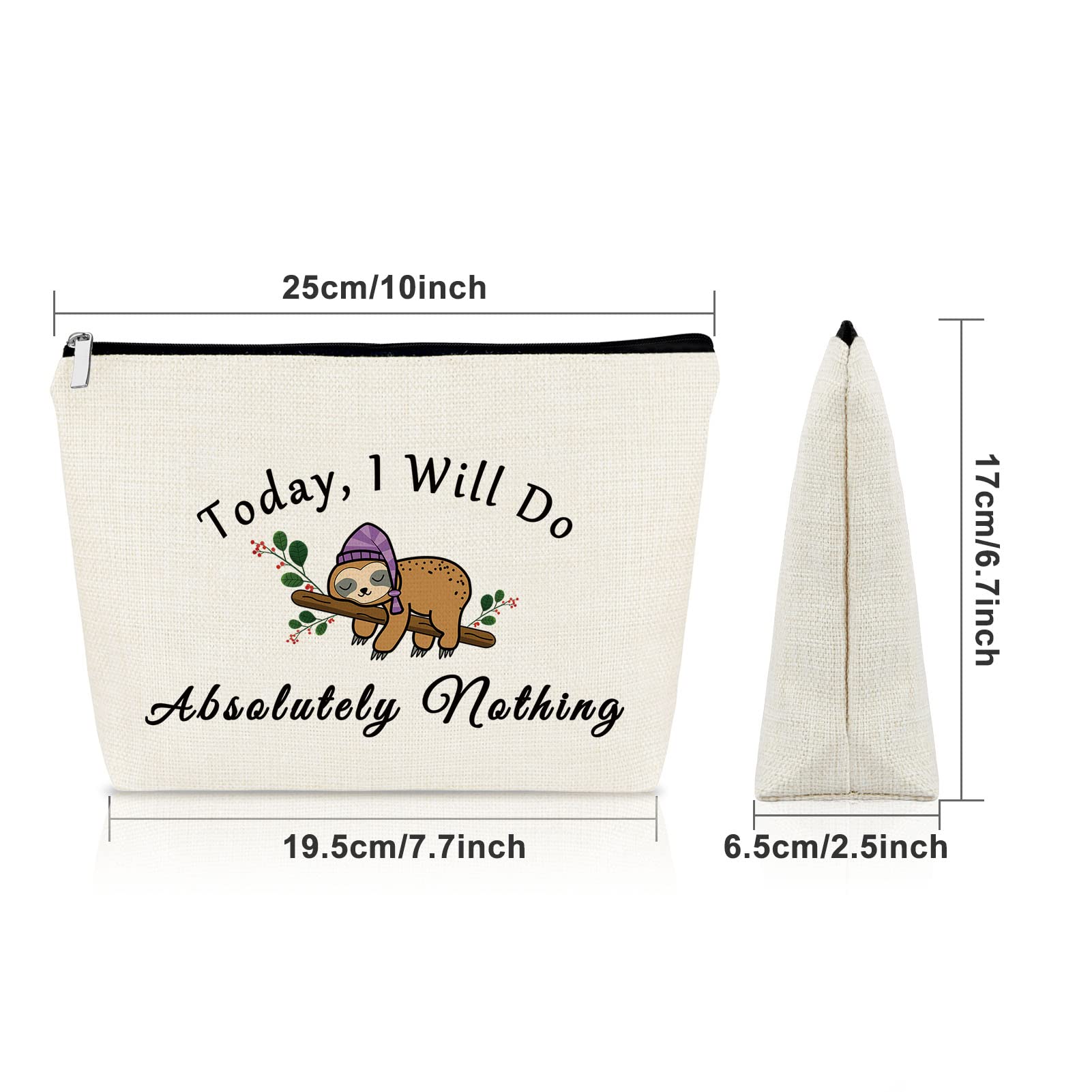 Sloth-Themed Makeup Bag for Women - Funny Animal Lover Gift for Best Friend, Birthday & Christmas Present - Travel Cosmetic Pouch for Her | Perfect for Daily Use, Travel & Gifting